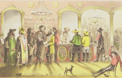 The Bar of a Gambling Saloon, Engraved by J. Brandard, 1855 by Francis Samuel Marryat